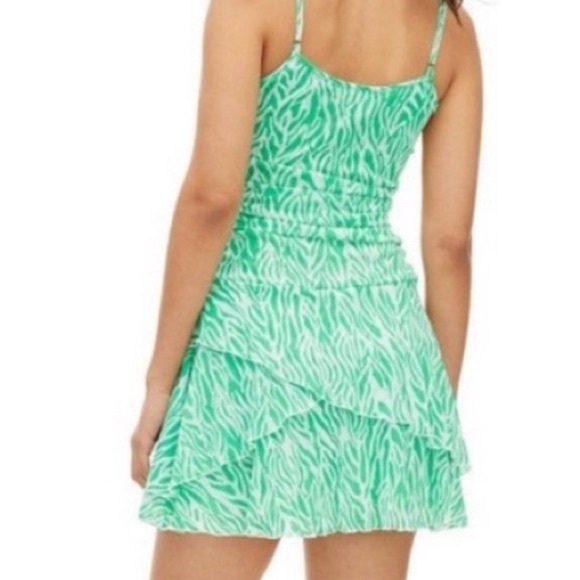 DVF x Target Green Mini Dress Strappy Mesh Sea Twig Size Large NWT - Picture 2 of 2